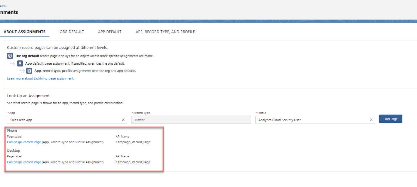 How to View Record Pages Assignments in Salesforce SalesForce FAQs