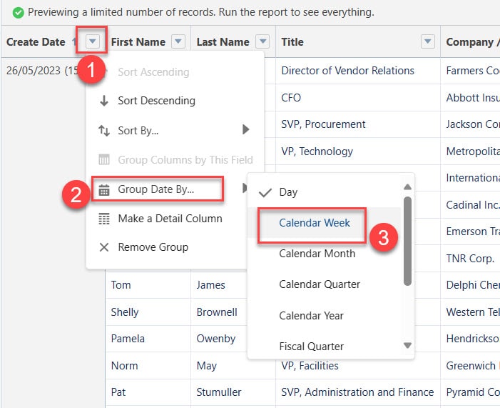 How to Create Salesforce Report Group by Week And Quarter SalesForce FAQs