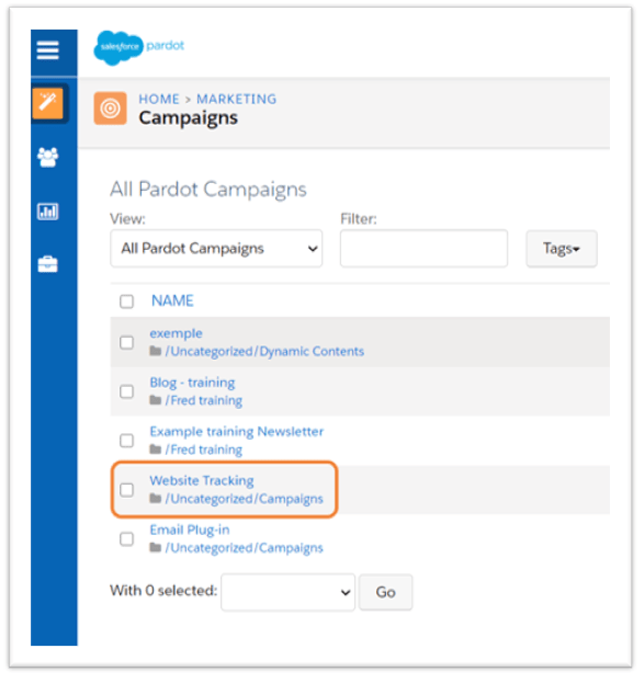 How to add The Pardot tracking code on your site.