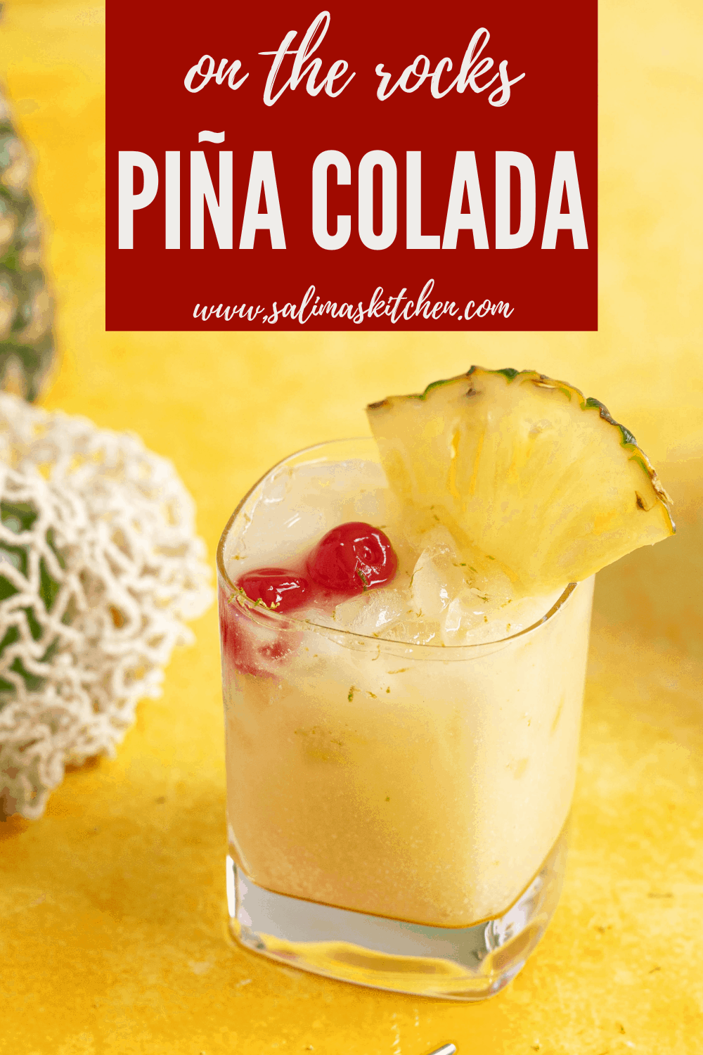 Pina Colada on the Rocks (Shaken not Blended) Salima's Kitchen