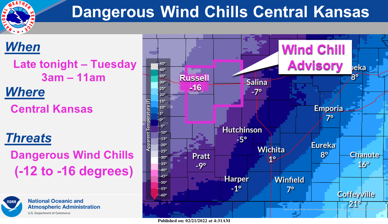 Dangerous Wind Chills Expected