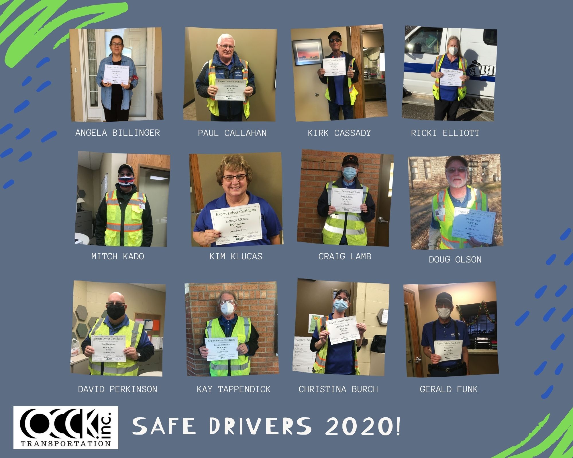 OCCK Transportation Recognizes Driver Safety in 2020 Public