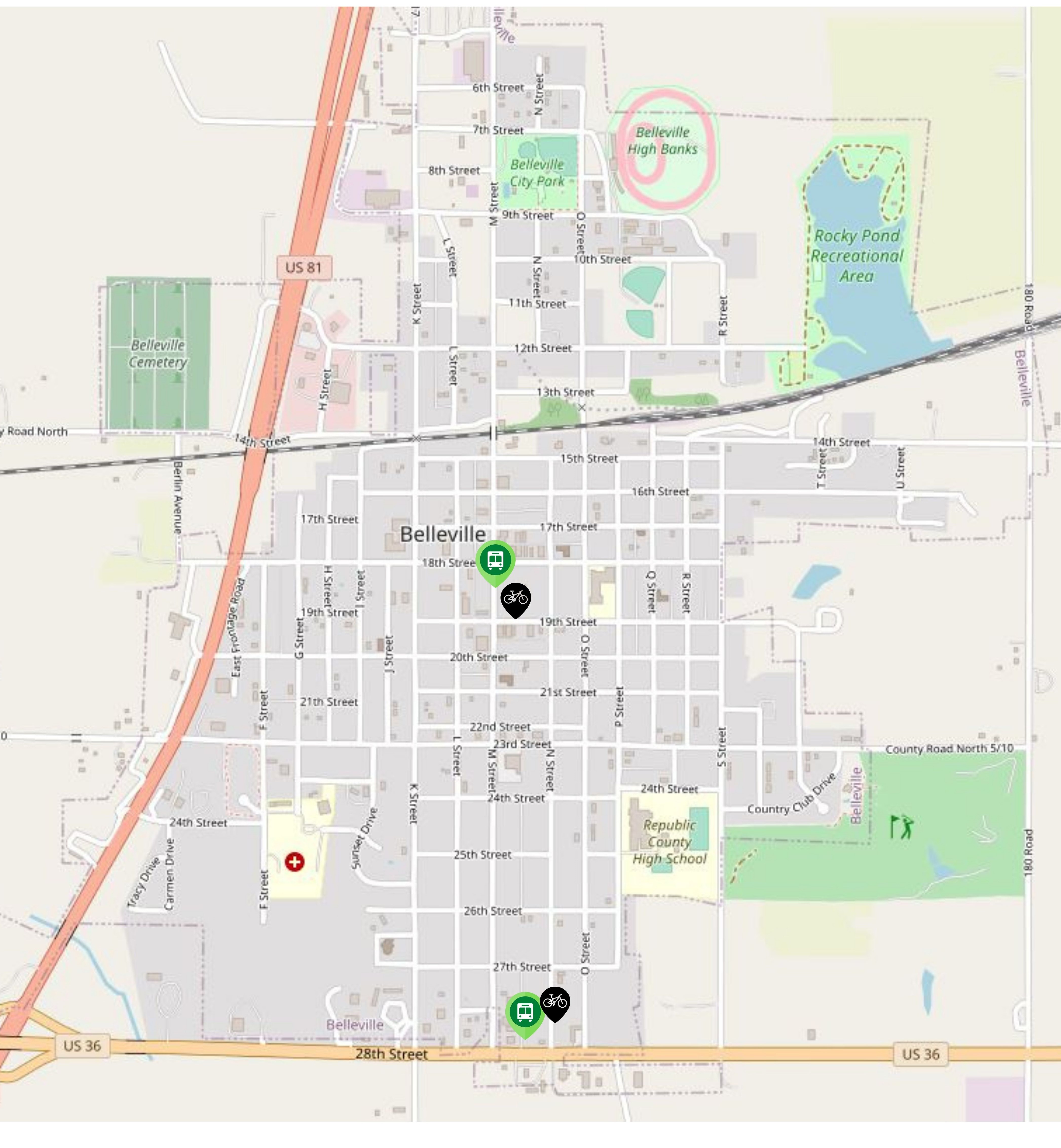81 Connection Belleville to Salina Bus Route