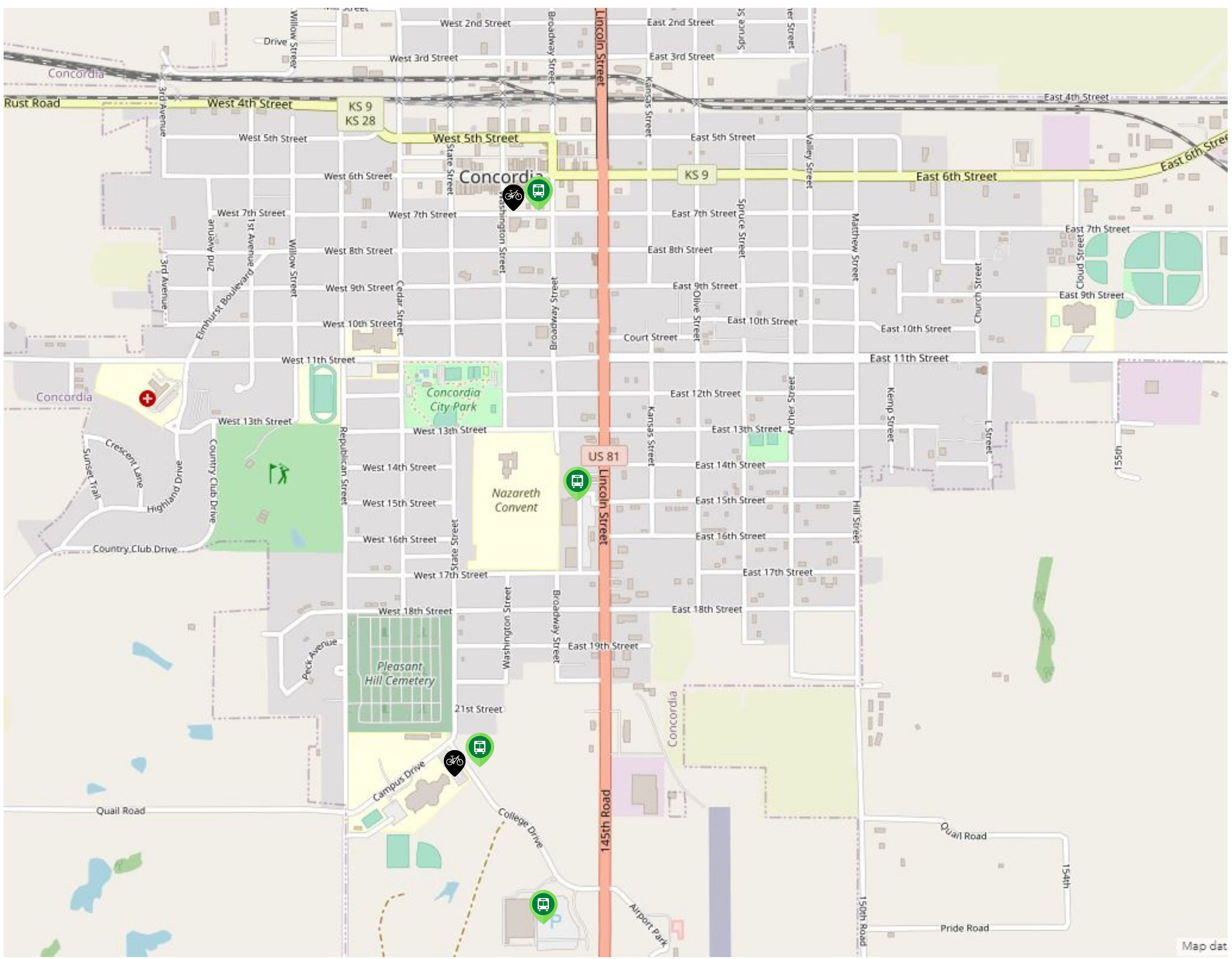 81 Connection Belleville to Salina Bus Route