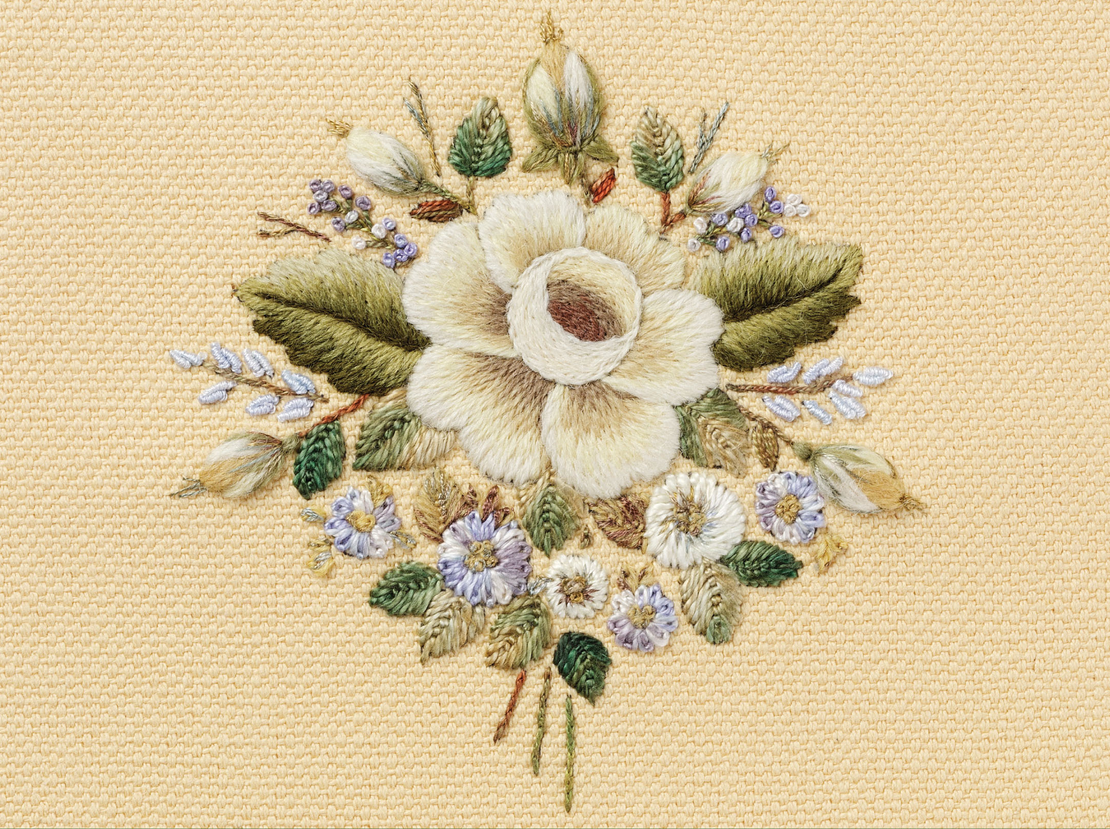 Crewel & Surface Embroidery Inspirational Floral Designs Sally Milner Publishing