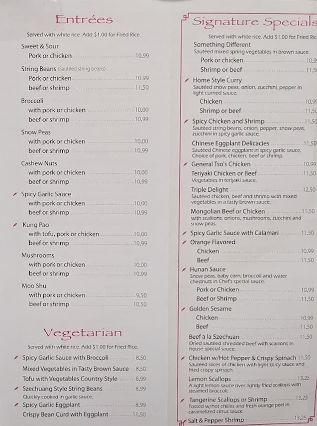 SALLY'S KITCHEN MENU (Updated September 2024)