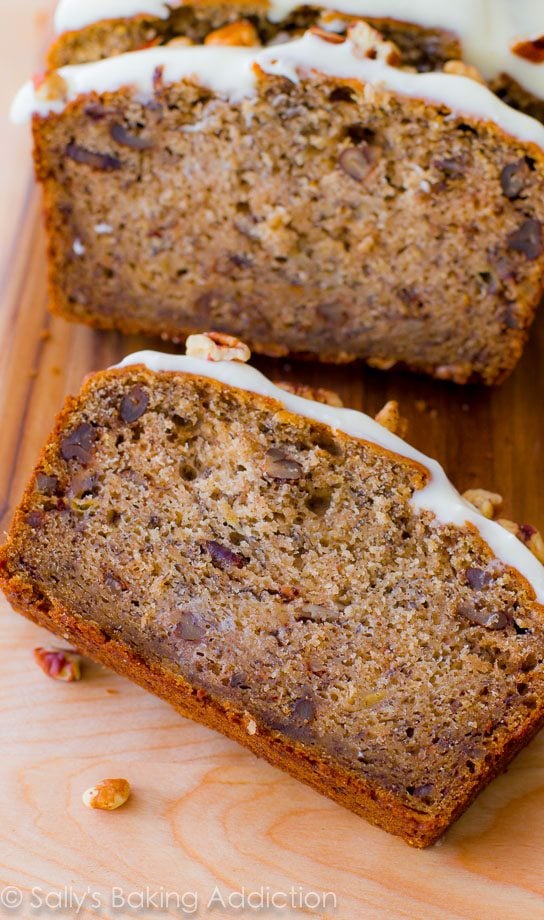 BestEver Banana Bread with Cream Cheese Frosting Sallys