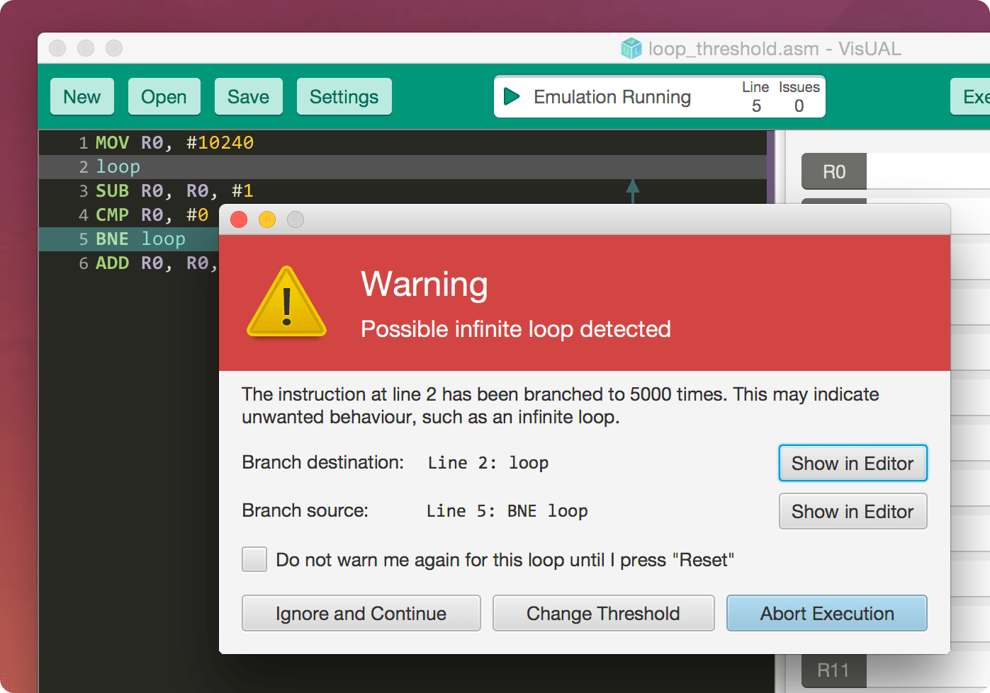 How to execute assemble code in arm emulator psadobux