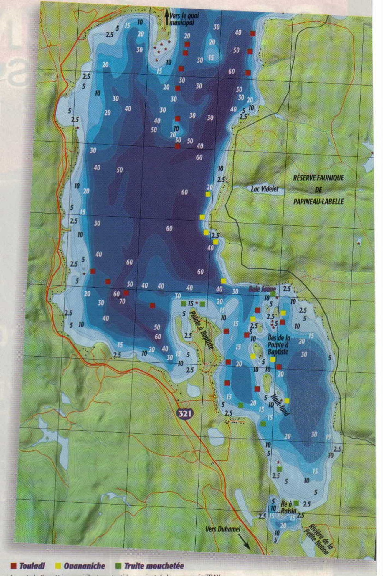 Lac Gagnon carte