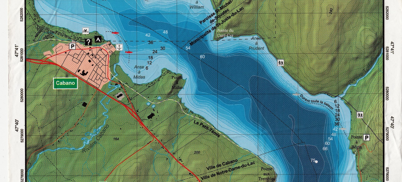 Lac Témiscouata carte