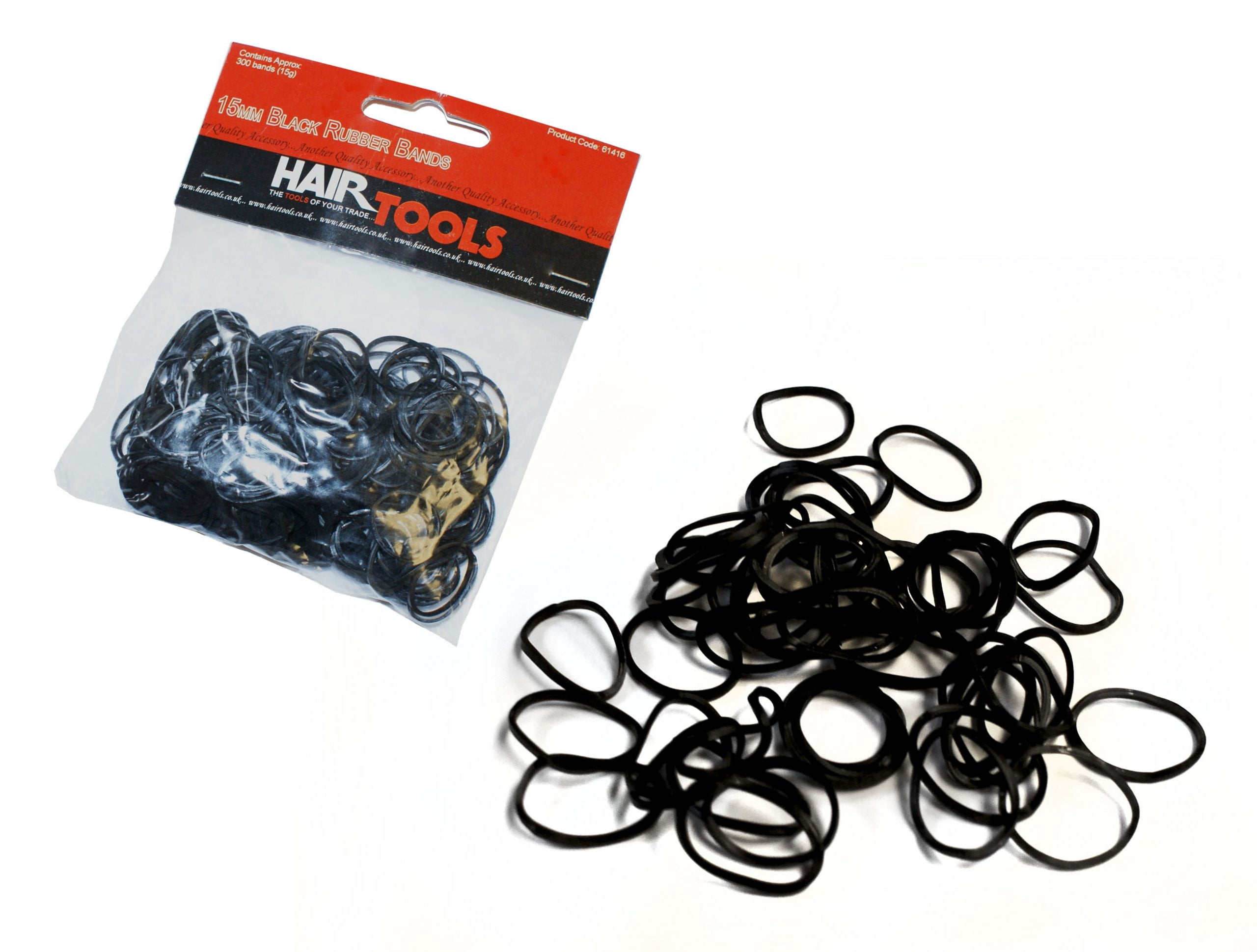 Hair Tools Rubber Bands Black (300) Accessories, Styling Products Salonserve