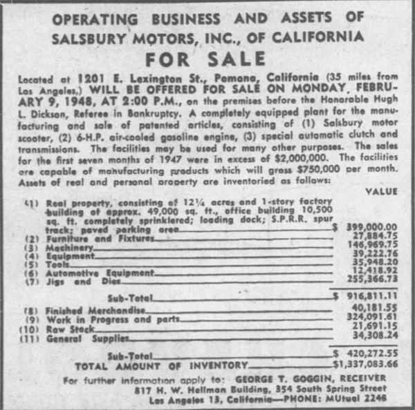 Wayne Manufacturing Buys Salsbury Motors Assets