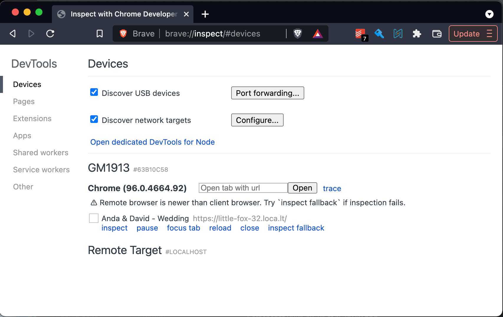 How to test and debug your localhost web app on a real Android device