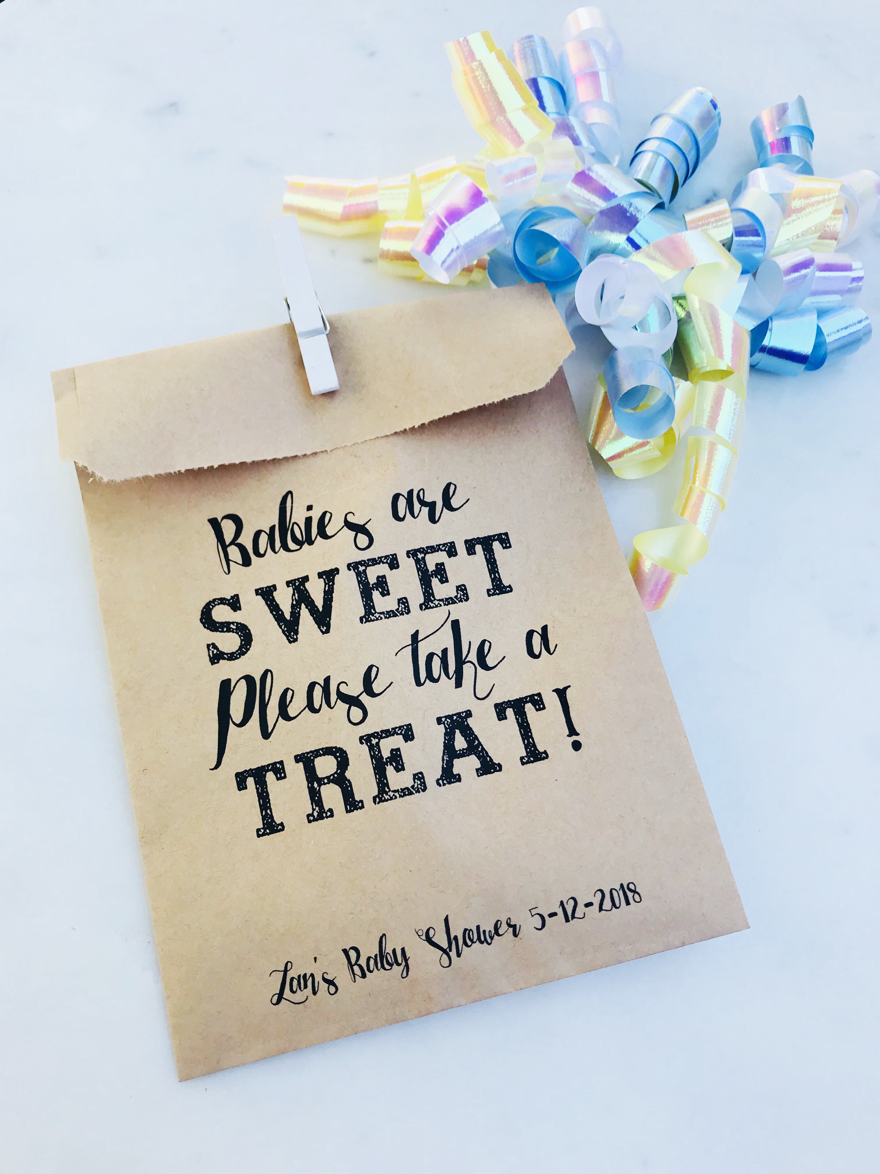 Babies are sweet! Baby Shower Favor Bags SALTED Design Studio