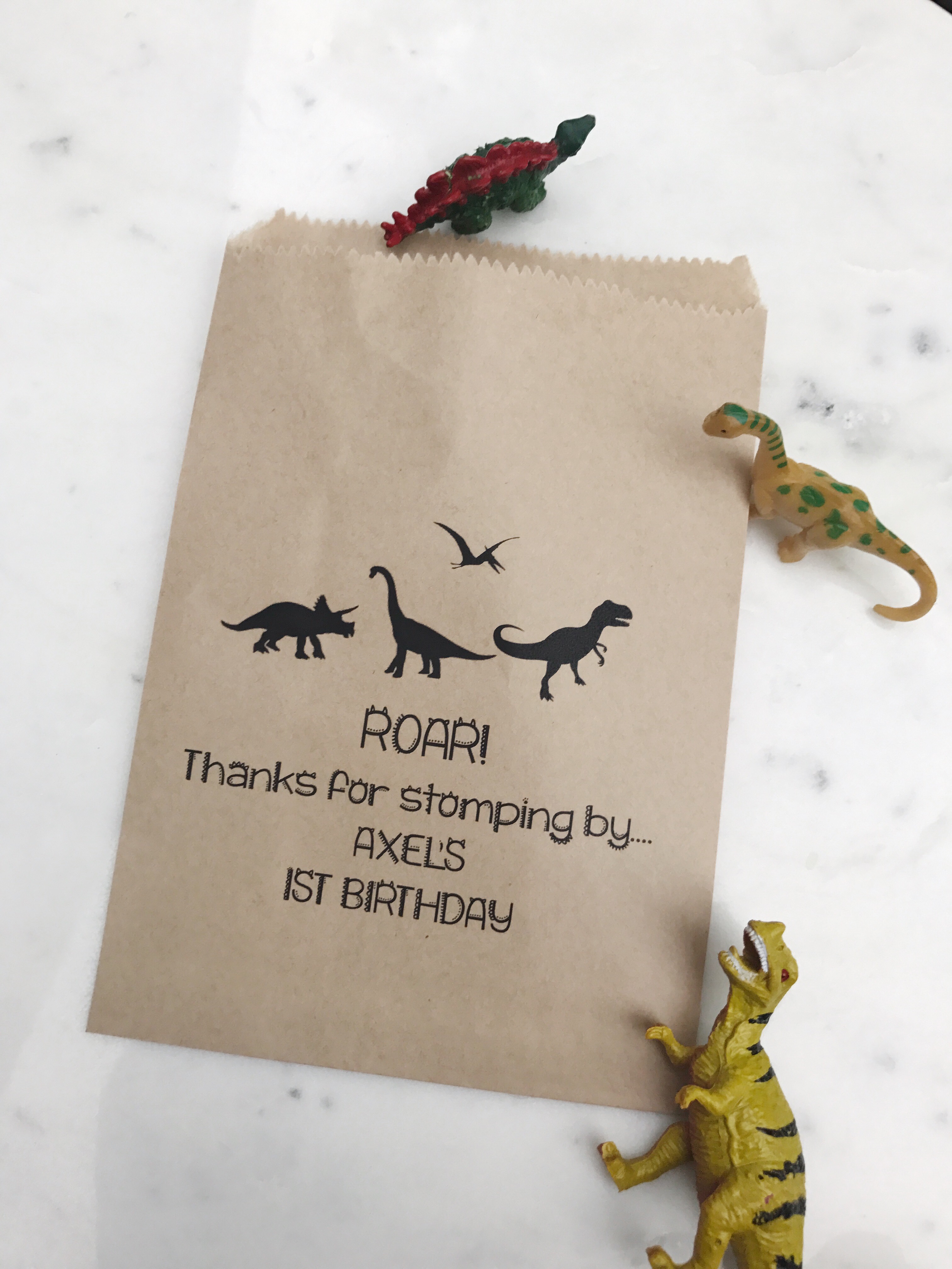 ROAR Dinosaur Birthday Loot Favor Bags SALTED Design Studio