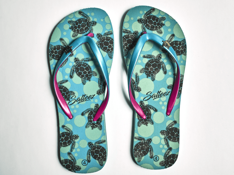 Ladies Turtle Flip Flops Salteez Ocean Shop