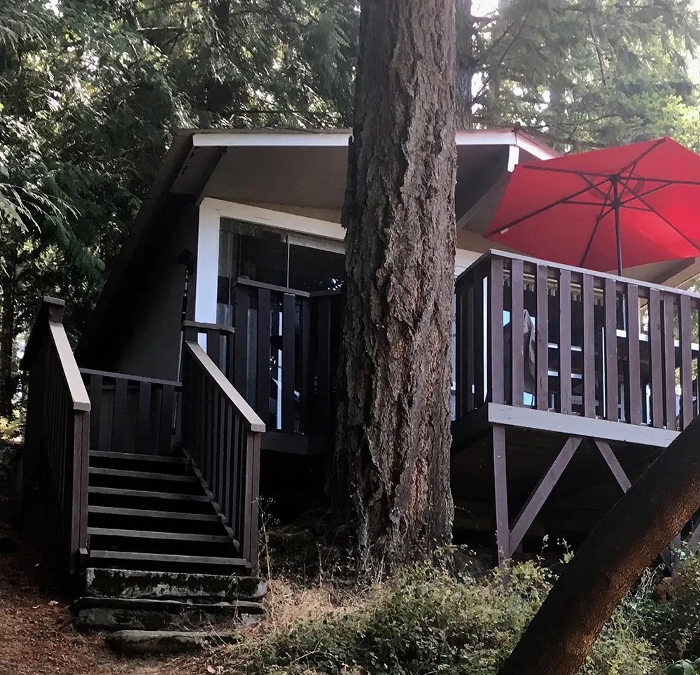 Cabin 2 Cedar Beach Resort Camping on Salt Spring Island