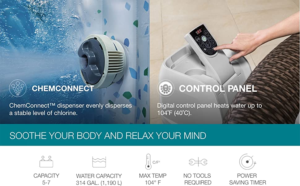 St. Moritz Hot Tub Bestway SaluSpa Inflatable Round Spa