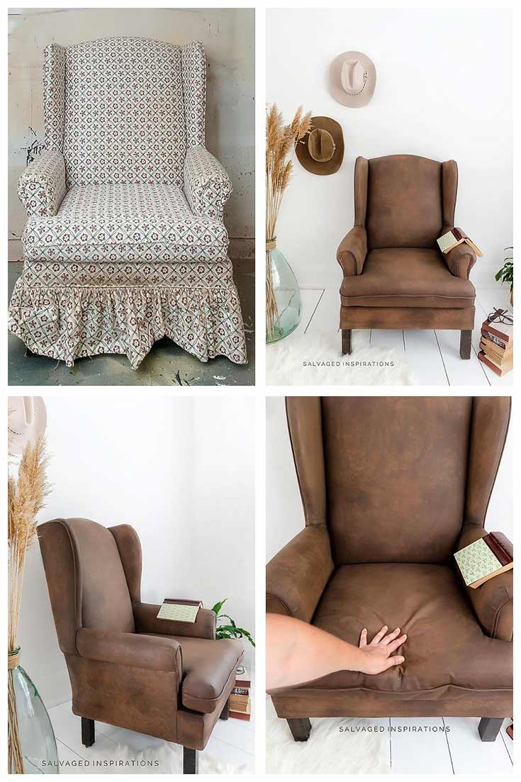 How To Make Fabric Look Like Leather Collage Salvaged Inspirations