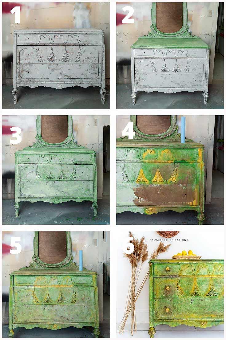 Spring Textured Dresser Makeover Steps Salvaged Inspirations