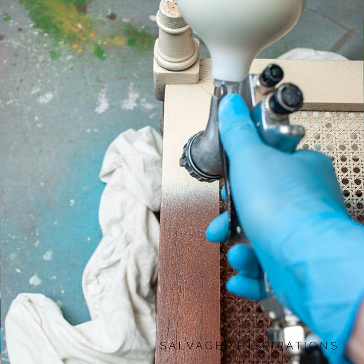 How To Paint Cane bing Furniture Salvaged Inspirations