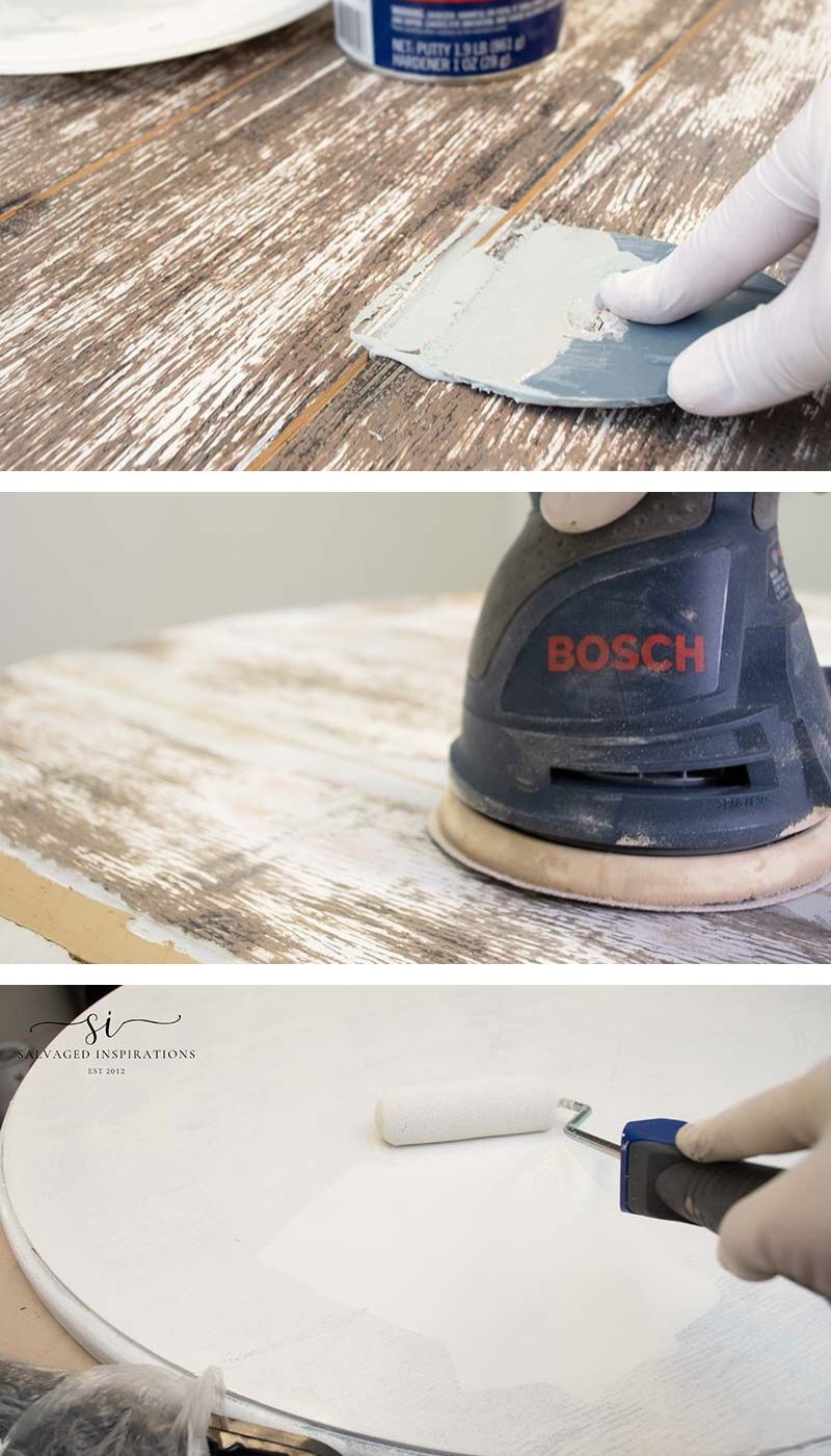 How To Paint Faux Marble DIY Table Makeover Salvaged Inspirations