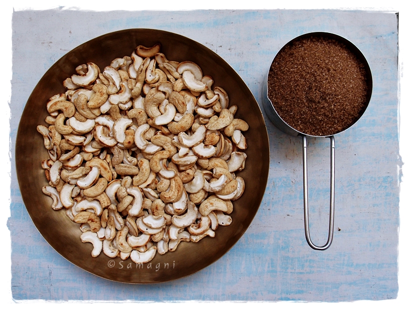 Roasted Cashewnut Burfi Samagni