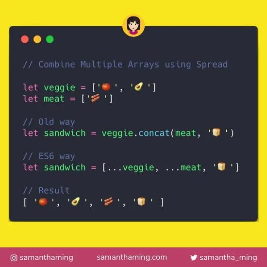 Combine Multiple Arrays Using Spread