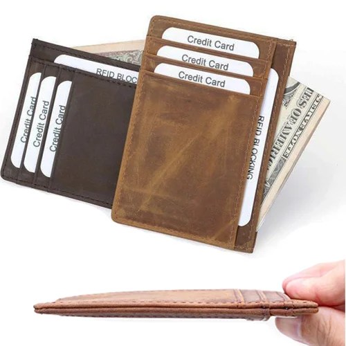 Leather travel pocket wallet Samay Solutions