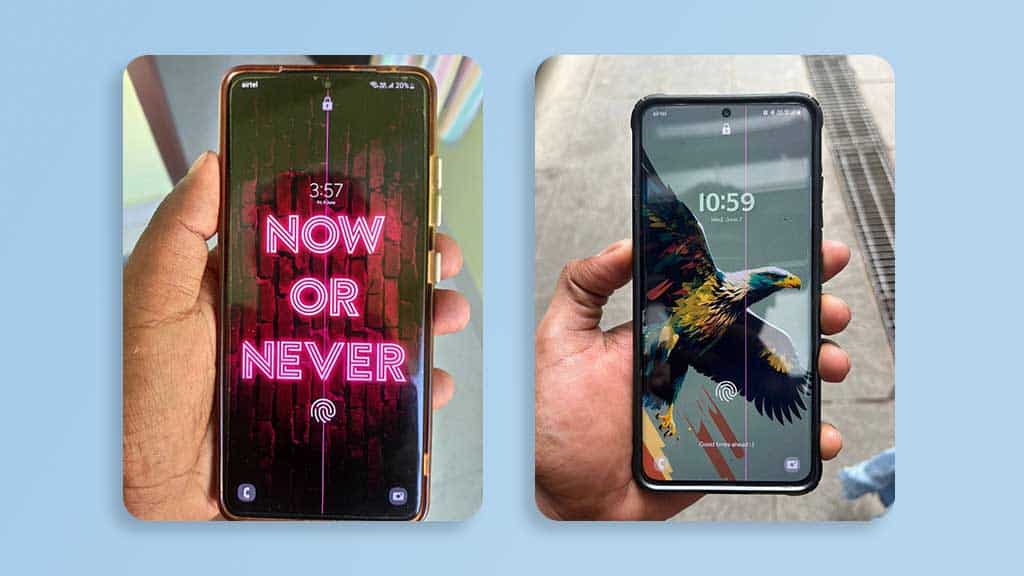 Dòng Galaxy S21 bị sọc màn xanh/hồng SamCafe