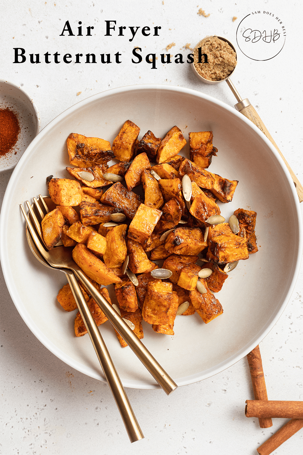 Air Fryer Butternut Squash (Sweet or Savory Option!)