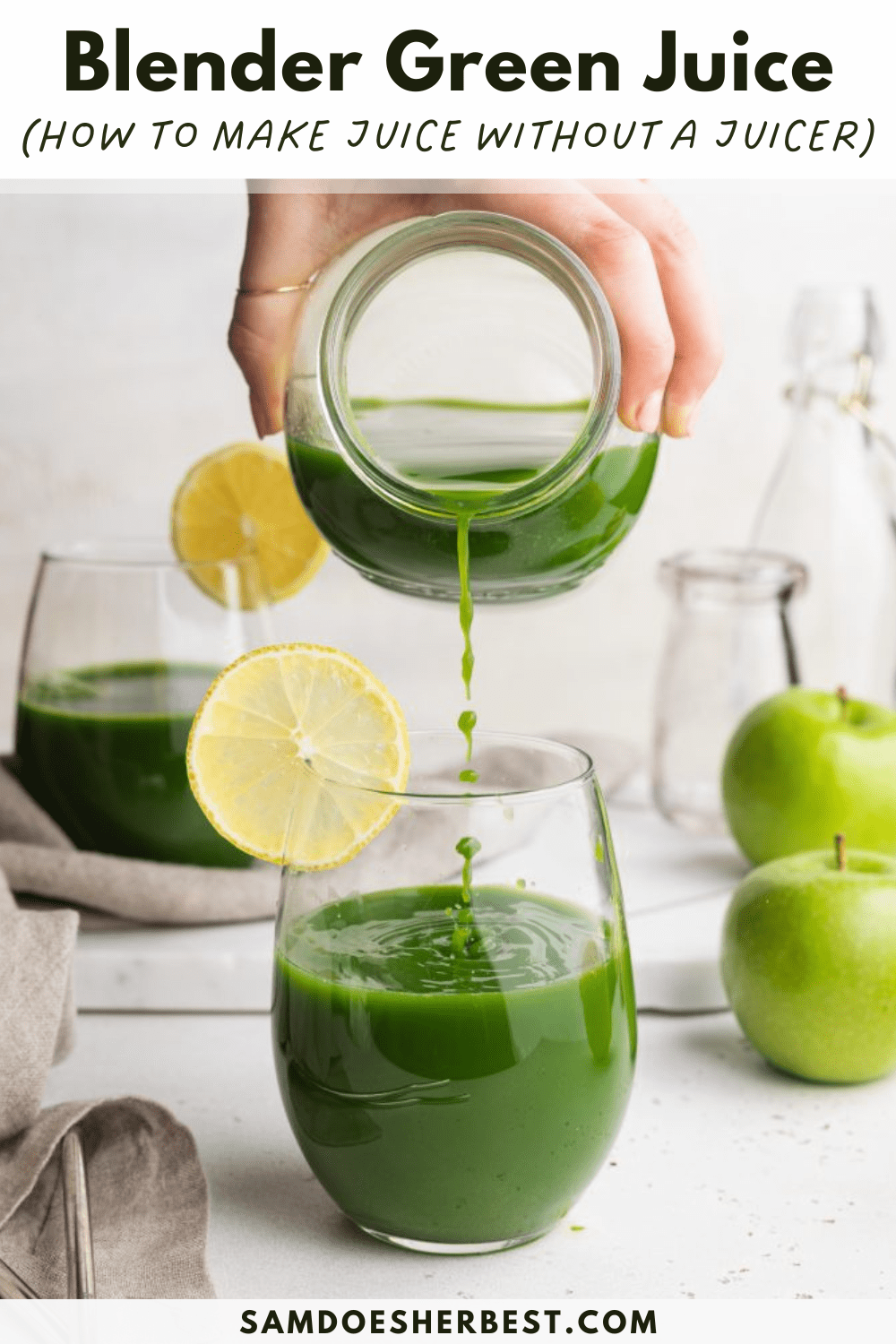 Green Blender Juice (How to Make Juice Without a Juicer)