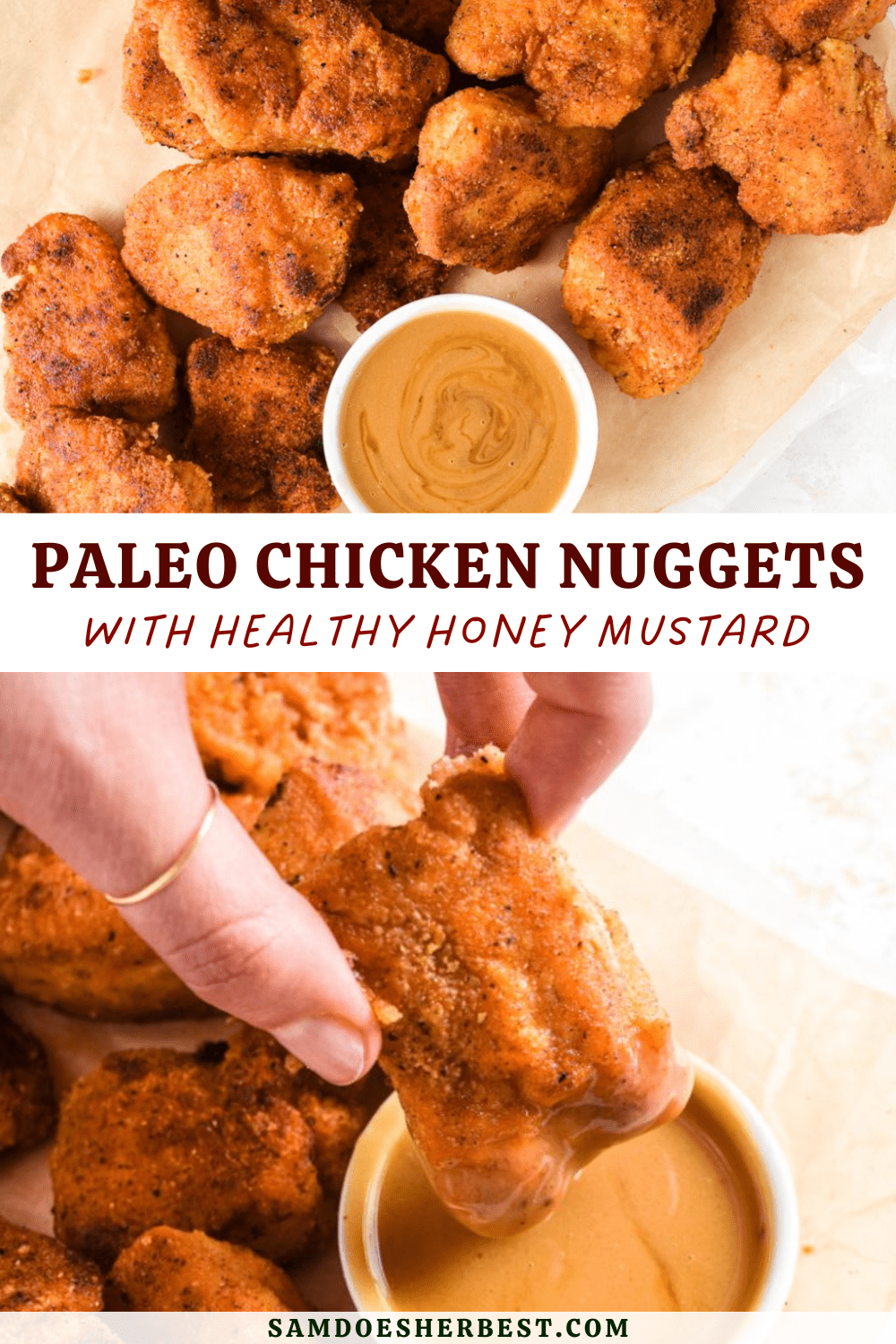 Paleo Chicken Nuggets + Healthy Honey Mustard (GF/DF) Recipe