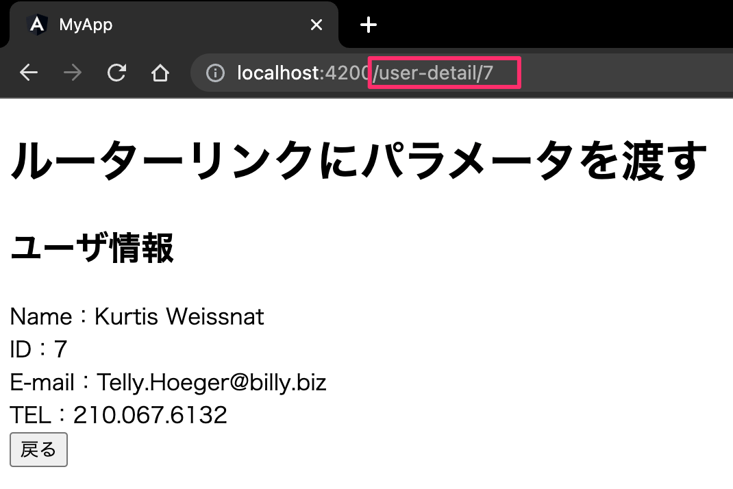 【Angular】ルーターリンクにパラメータを渡そう！【routerLink】 サメハック