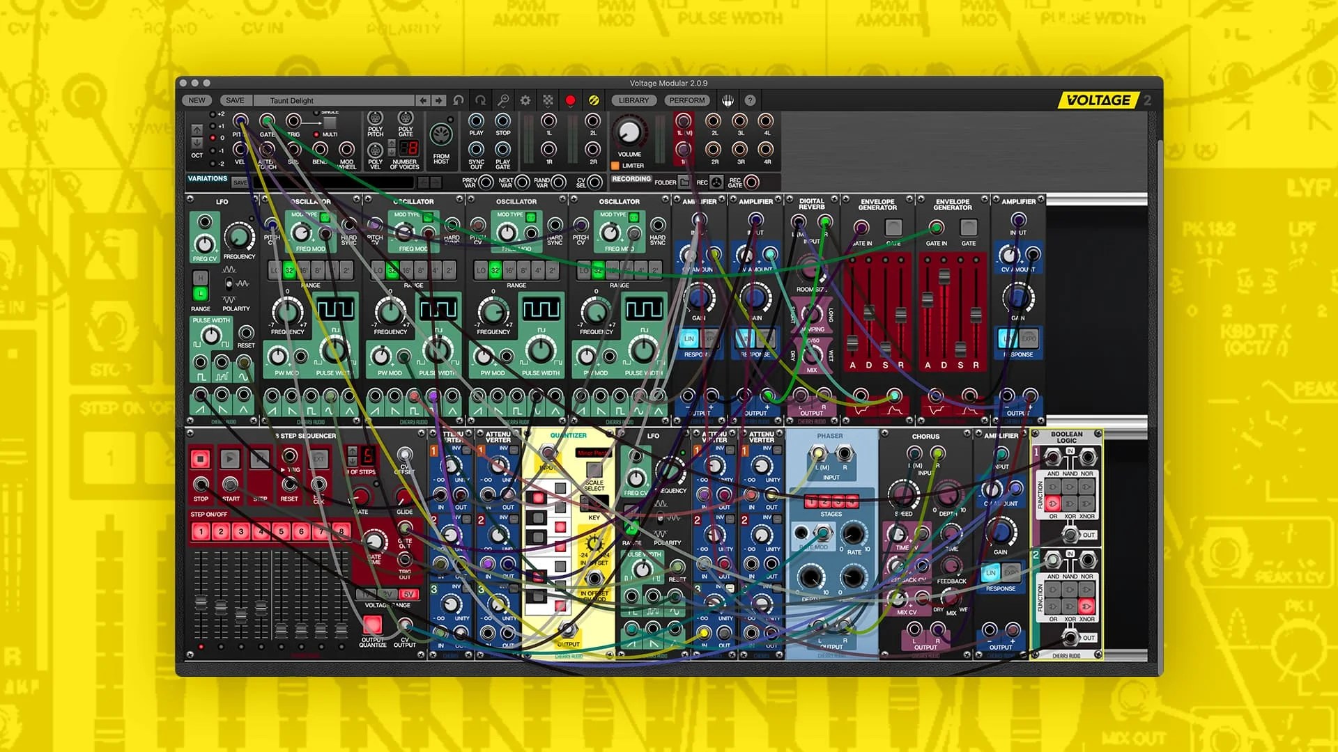 Cherry Audio Voltage Modular 2.0 получил бесконечные сокеты, вариации