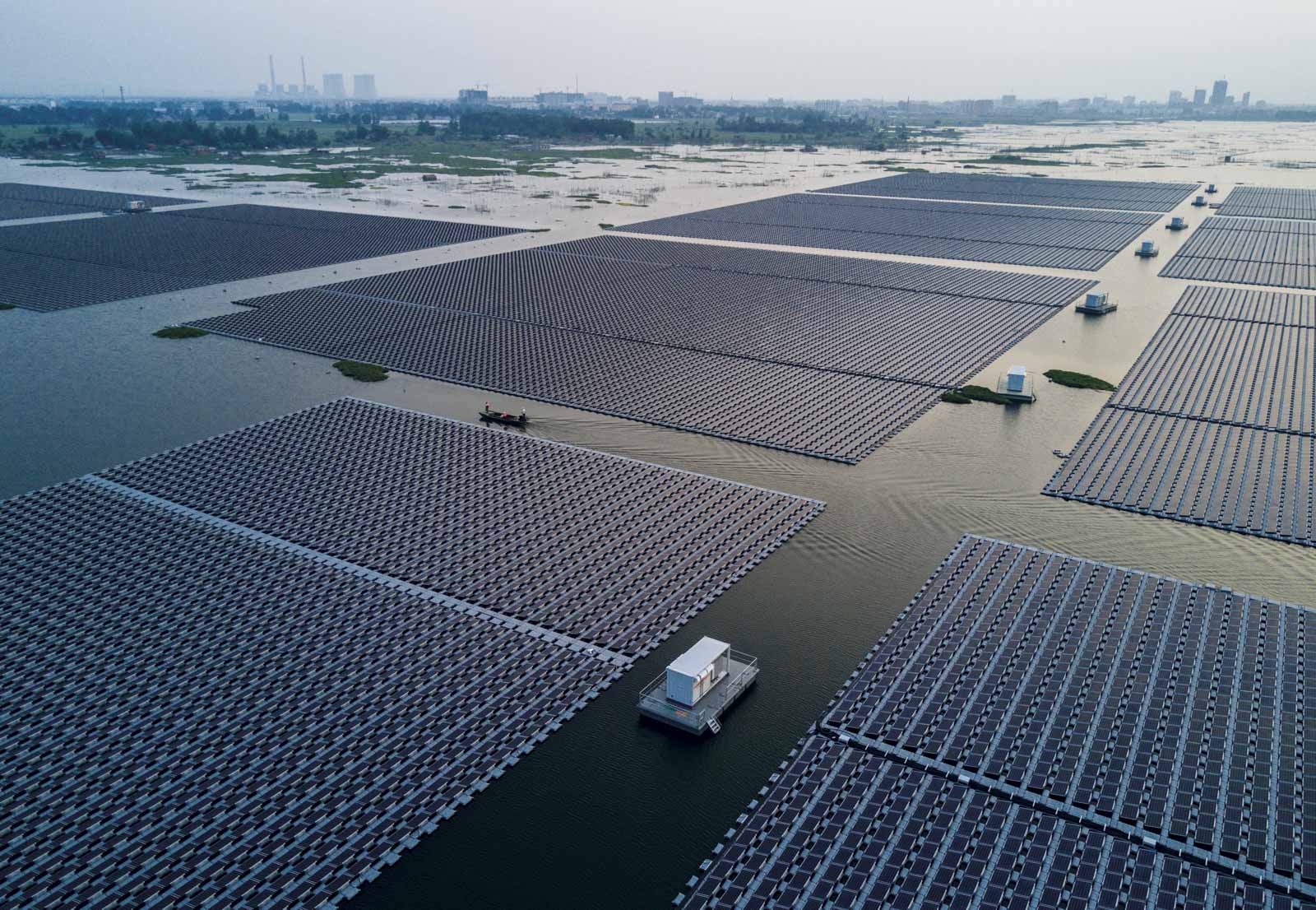The world s largest floating solar farm in Chinas Huainan, Anhui pro
