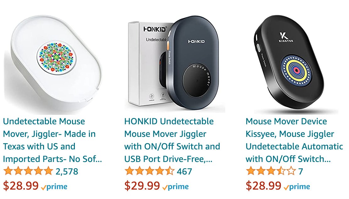 Today in the fall of civilization 🤡 Mouse Jigglers, devices... samim