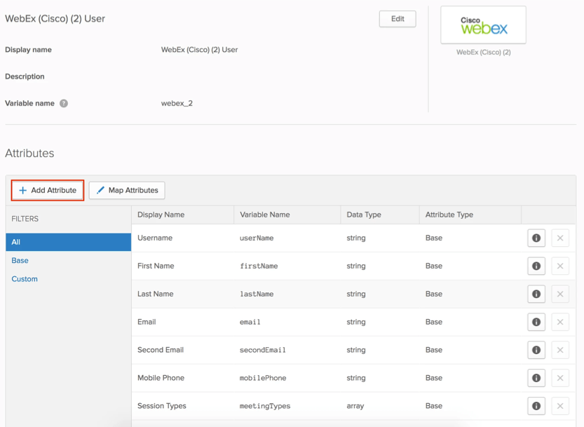 Cisco Webex Meetings Provisioning