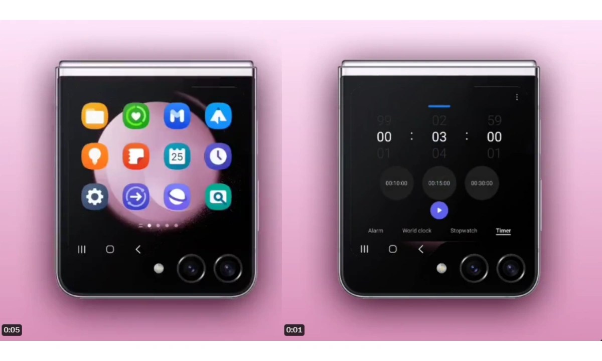 Galaxy Z Flip 5 Versatile Cover Display Shows Full Keyboard and Widget