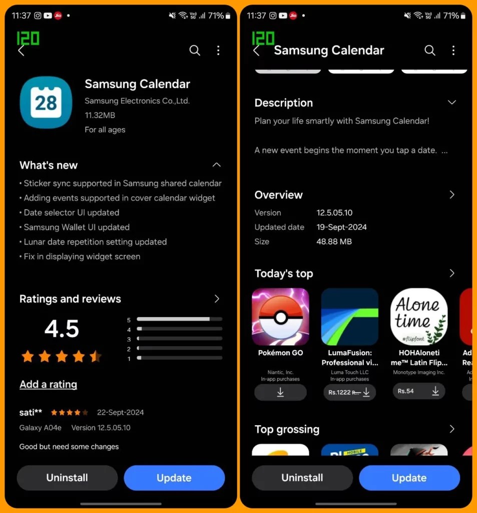 Samsung Calendar Now Lets You Add Events via Widget in Latest Update