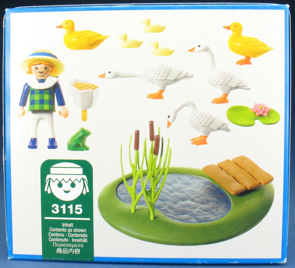 PLAYMOBIL 3115 Mädchen mit Teich und Gänsen 2001 NEU & OVP New