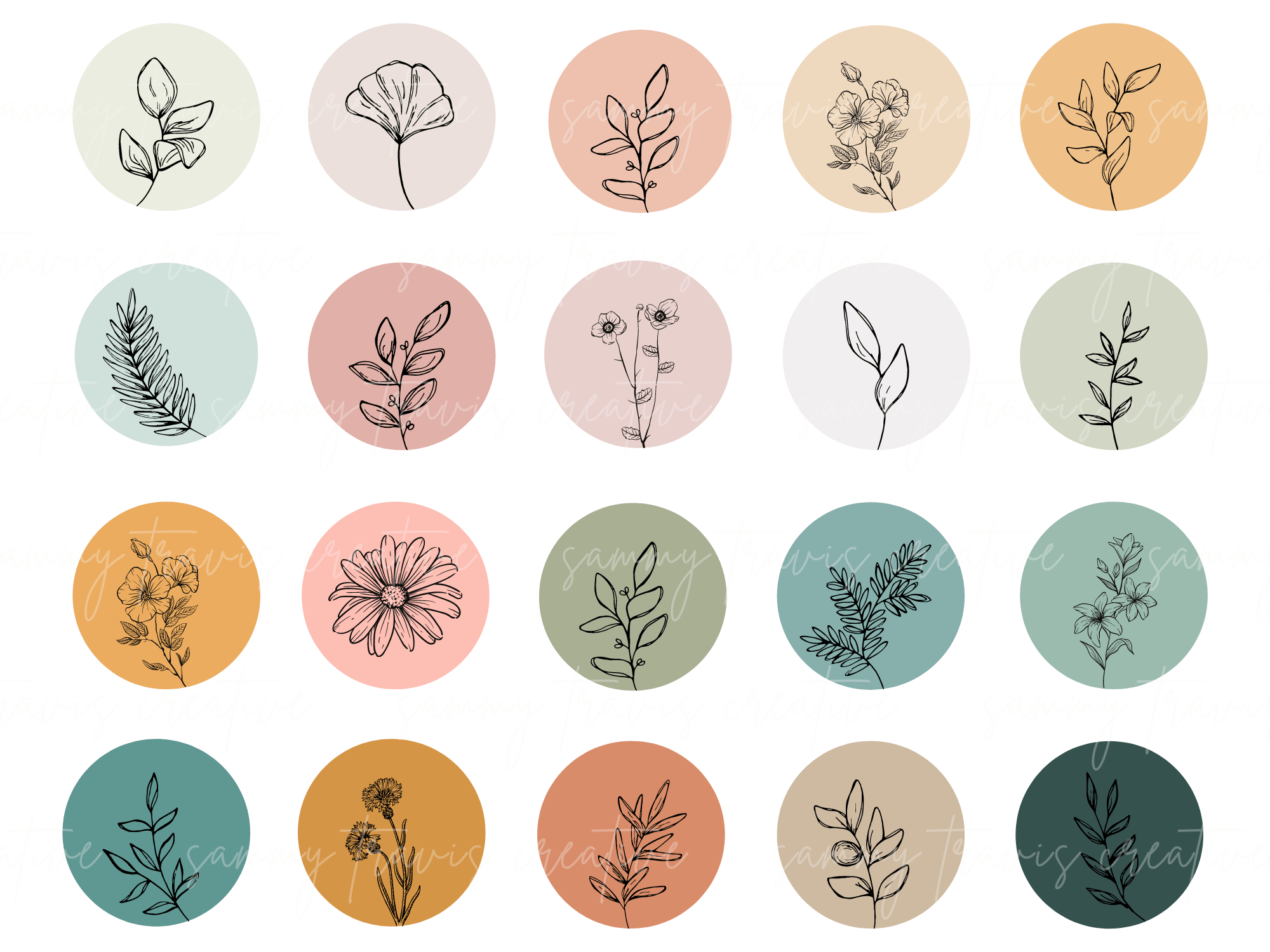 Boho Floral Summer Instagram Highlight Cover Icons Sammy Creates