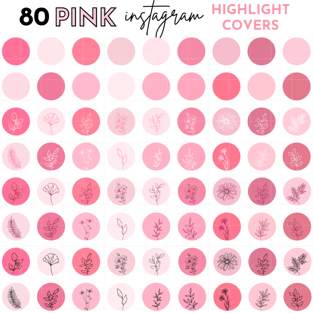 Pink Floral Instagram Highlight Cover Icons Samantha Anne Creative