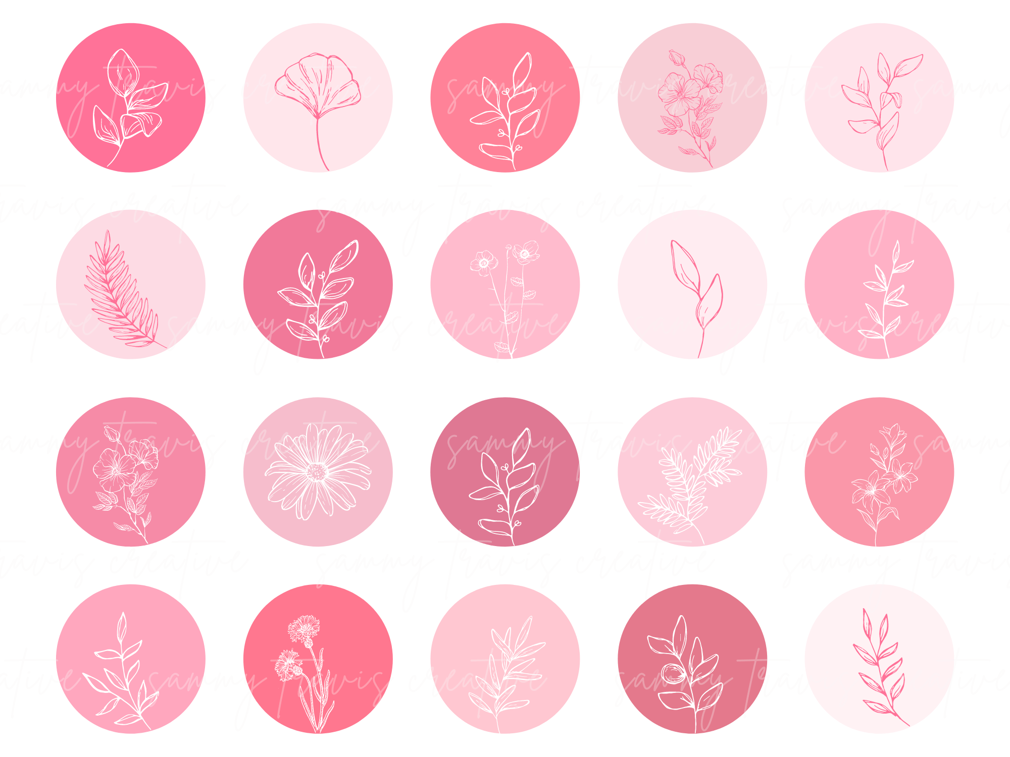 Pink Floral Instagram Highlight Cover Icons Samantha Anne Creative