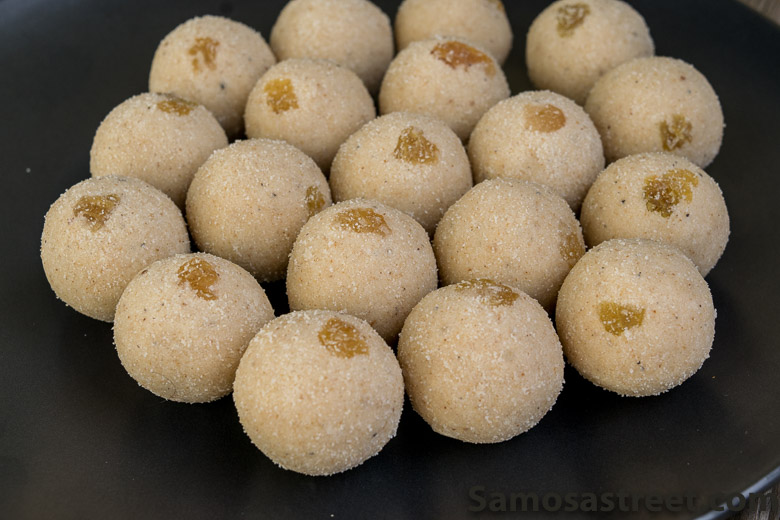 Traditional Rava Ladoo without Coconut and Sugar Syrup Samosa Street