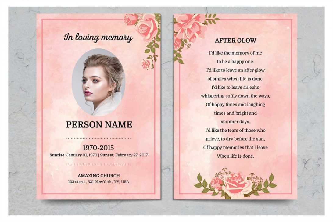 Funeral Card Template Word Free Program Printable Templates for In