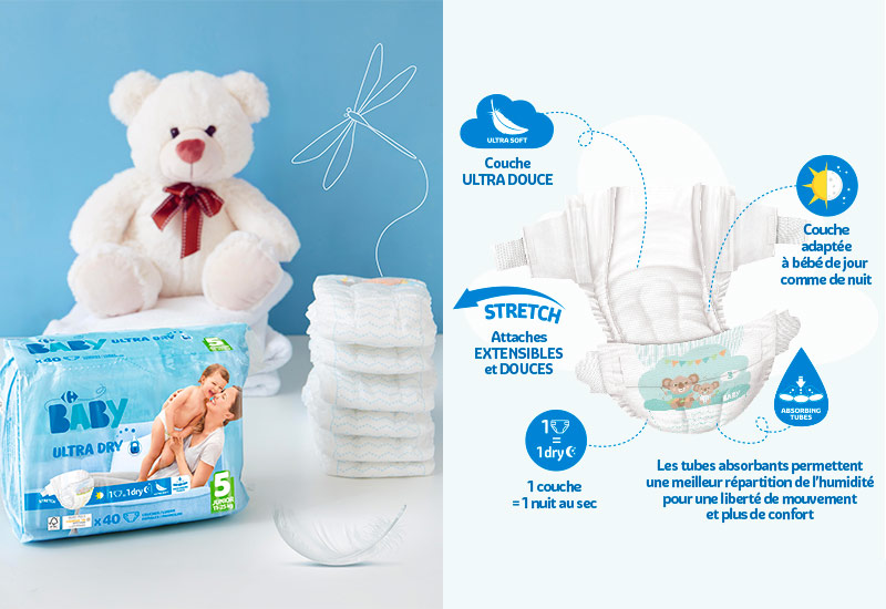 Sampleo My Carrefour Baby My Carrefour Baby Ultra Dry, des couches