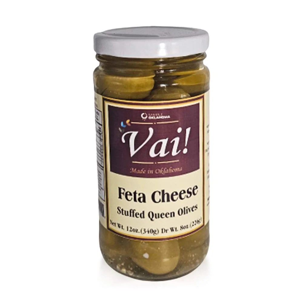 Vai Feta Cheese Stuffed Green Olives Oklahoma Canned Olives