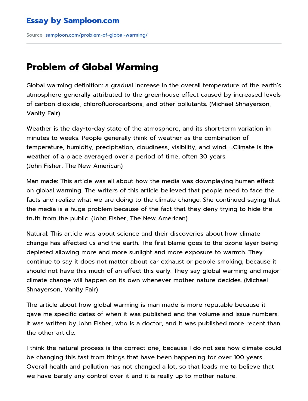 🏆 Essay on global warming and climate change in 500 words. Essay on
