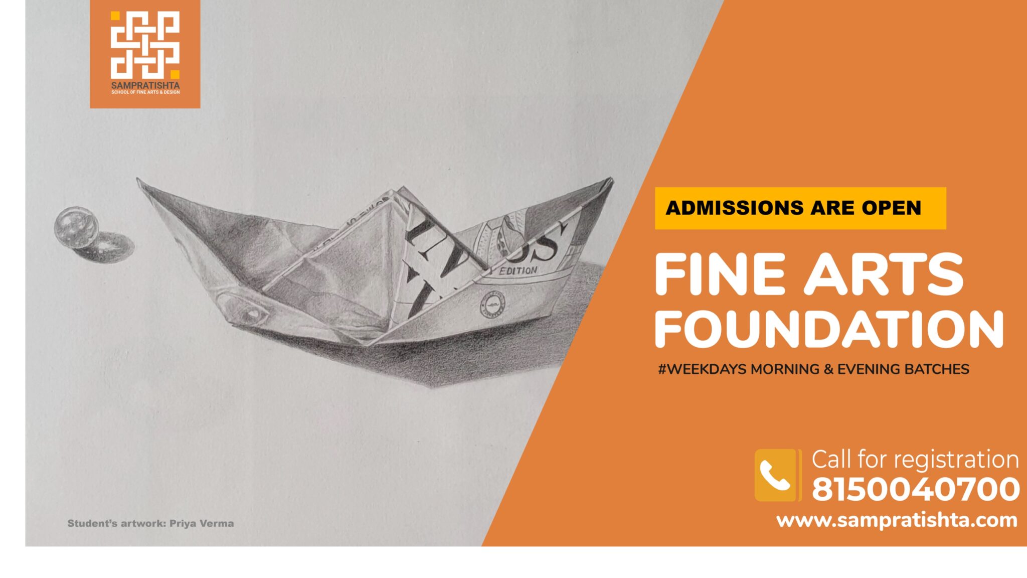 Fine Arts Foundation Admissions are open for 2023!